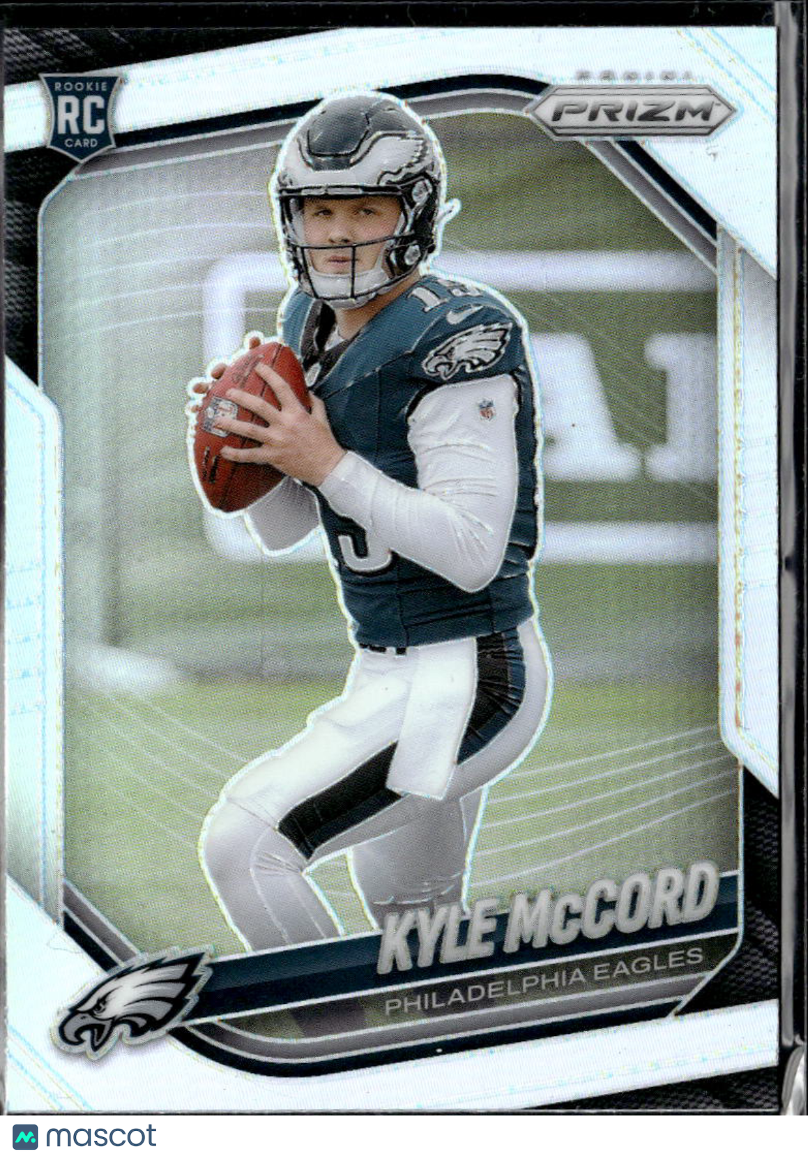 Kyle McCord 2025 Panini Prizm Silver Prizm Rookie RC Philadelphia Eagles