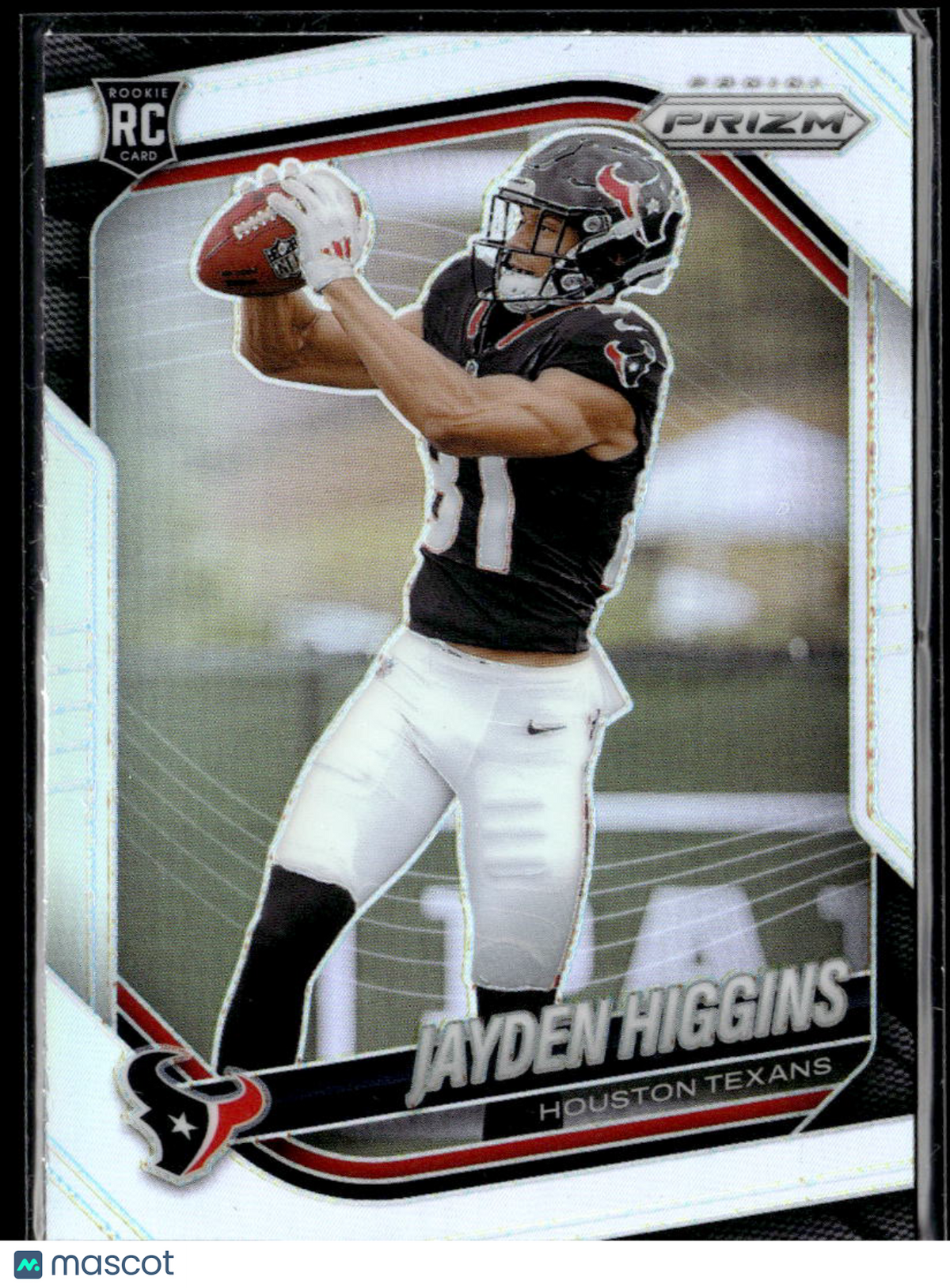 Jayden Higgins 2025 Panini Prizm Silver Prizm Rookie RC Houston Texans