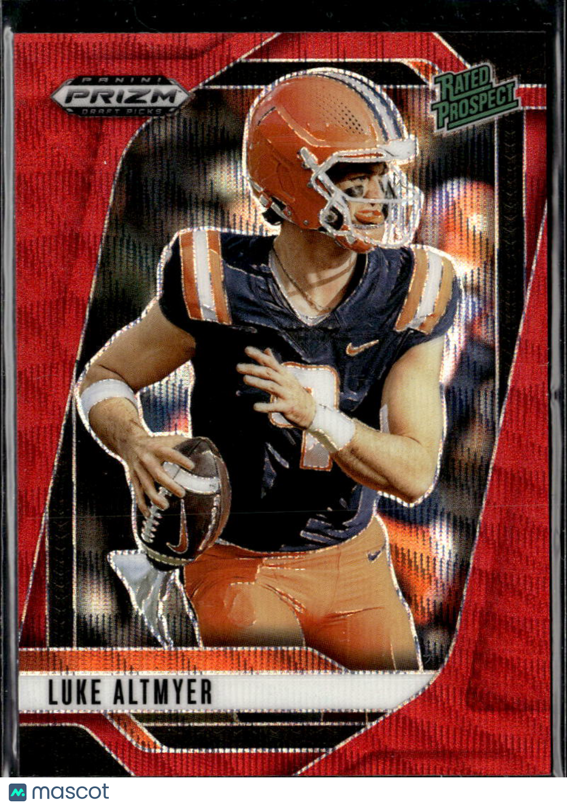 Luke Altmyer 2025 Panini Prizm Draft Picks Red Wave Prizm Rookie RC Lions