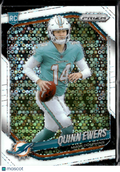 Quinn Ewers 2025 Panini Prizm RC White Disco Rookie Longhorns Miami Dolphins
