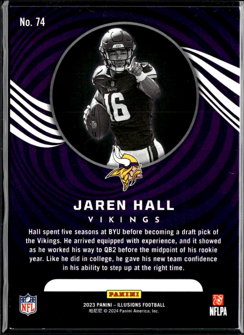 Jaren Hall 2024 Illusions Red Rookie RC 44/175 Minnesota Vikings