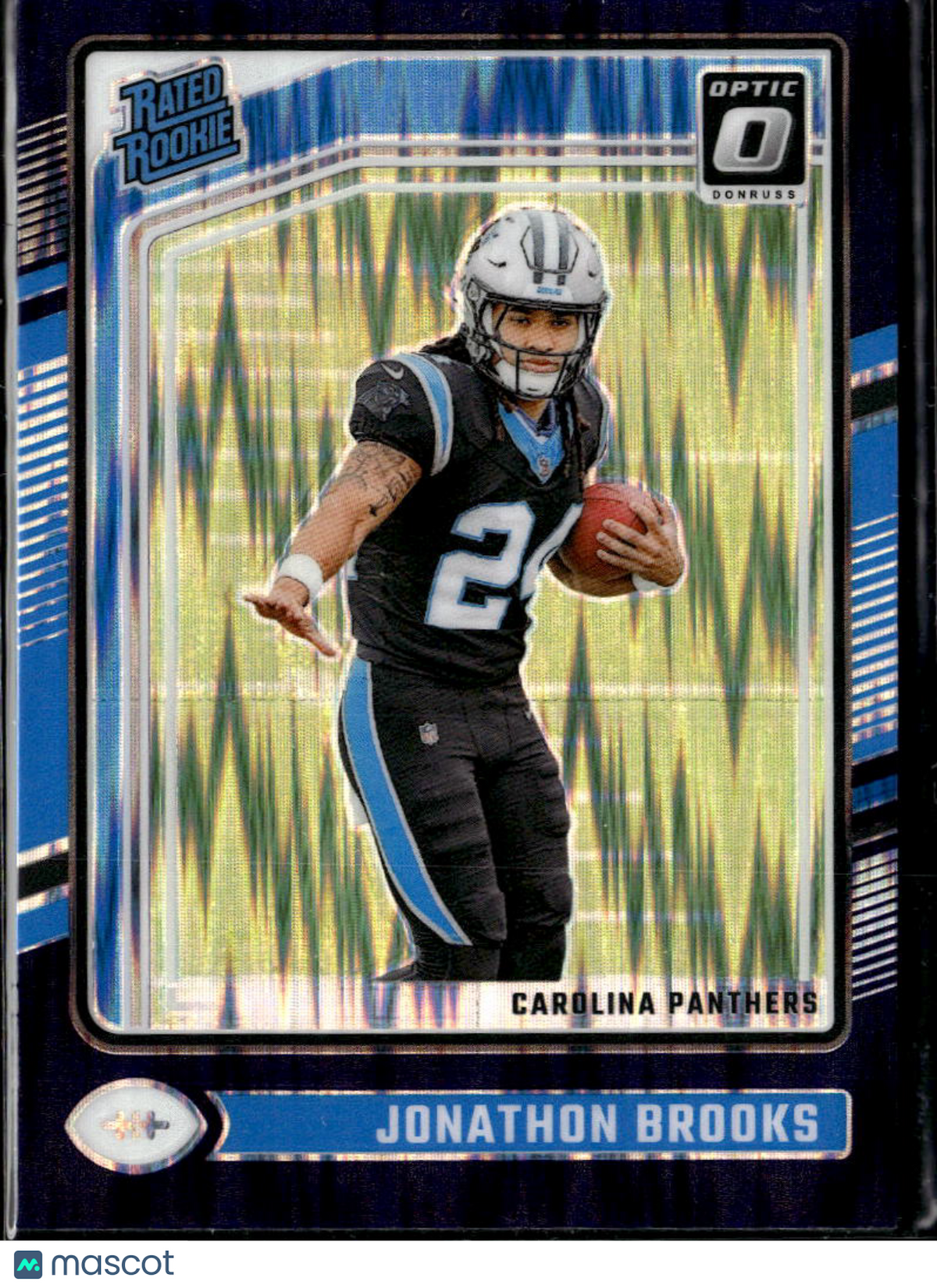 Jonathon Brooks 2024 Optic Rated Rookie RC Purple Shock Carolina Panthers