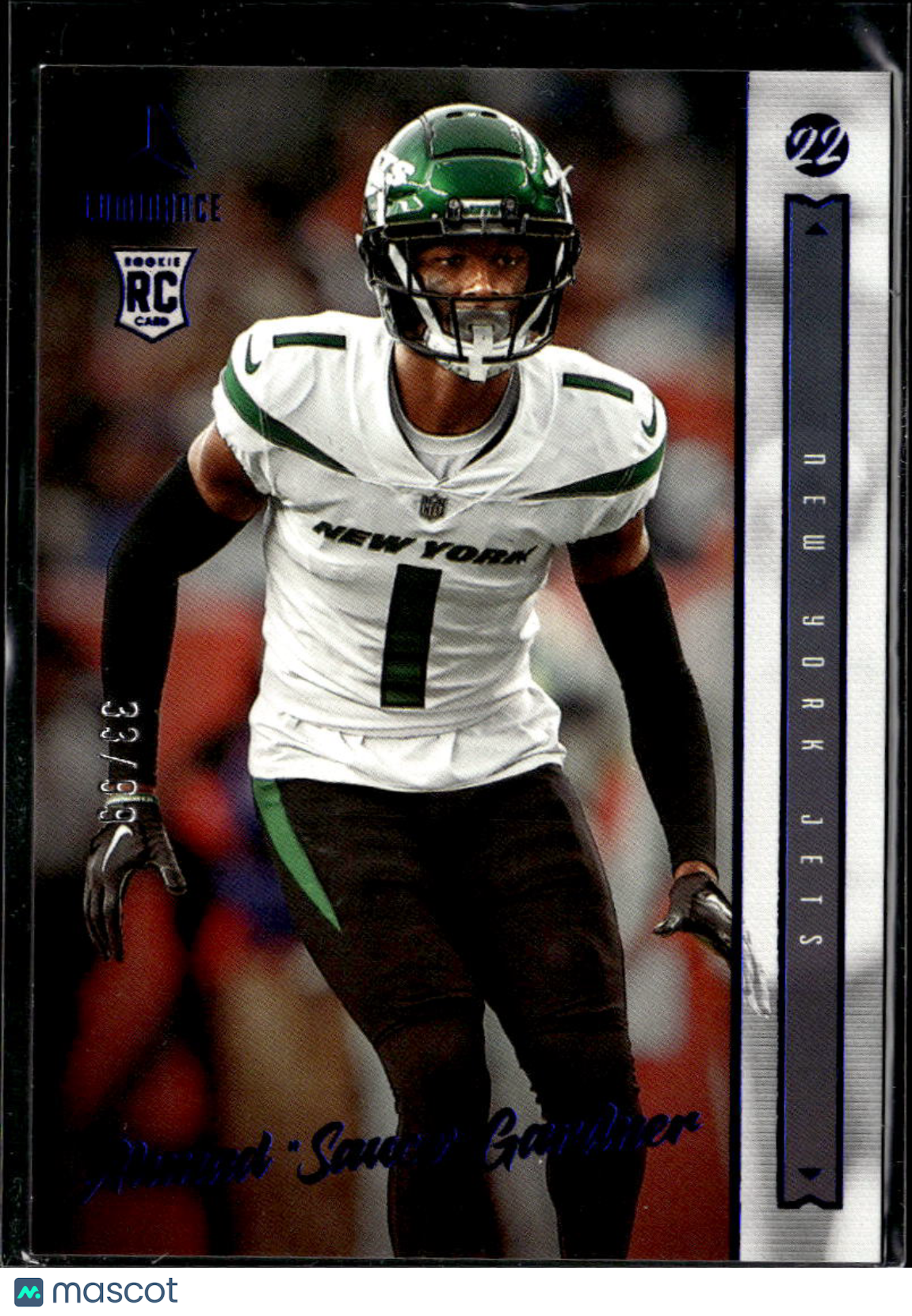 Ahmad Sauce Gardner 2023 Luminance Blue Rookie RC /99 New York Jets