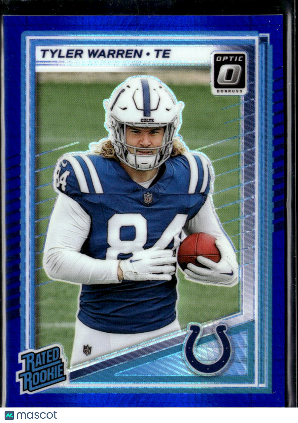 Tyler Warren 2025 Optic Rated Rookie Blue Hyper RC Indianapolis Colts