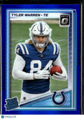 Tyler Warren 2025 Optic Rated Rookie Blue Hyper RC Indianapolis Colts