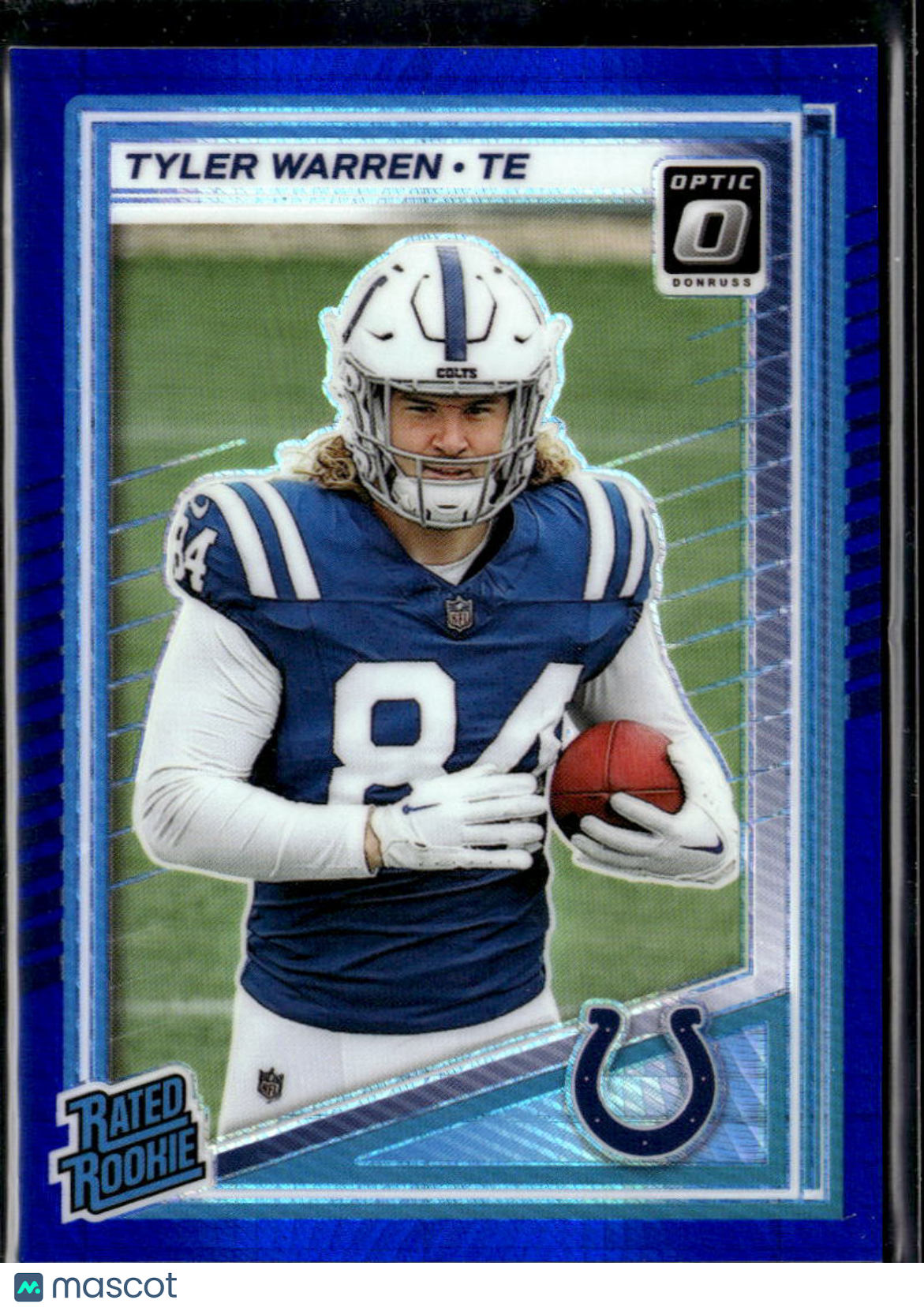 Tyler Warren 2025 Optic Rated Rookie Blue Hyper RC Indianapolis Colts