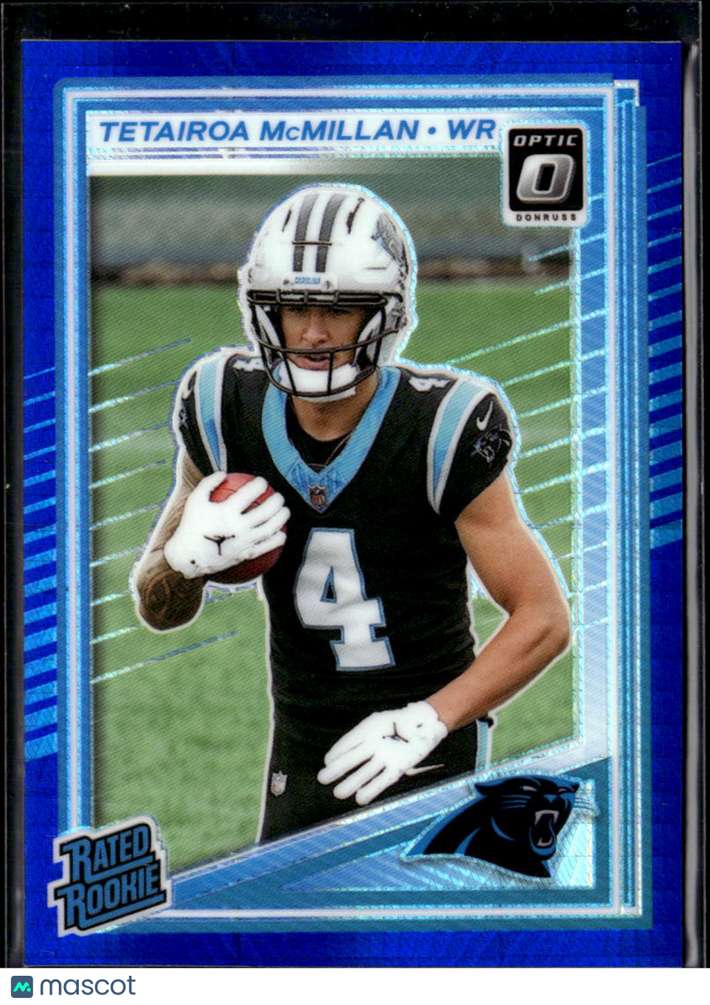 Tetairoa McMillan 2025 Optic Rated Rookie Blue Hyper Carolina Panthers