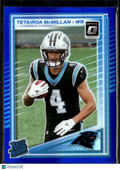 Tetairoa McMillan 2025 Optic Rated Rookie Blue Hyper Carolina Panthers