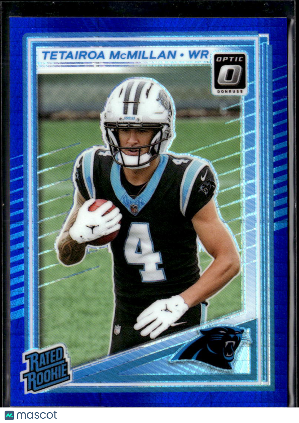 Tetairoa McMillan 2025 Optic Rated Rookie Blue Hyper Carolina Panthers