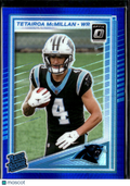 Tetairoa McMillan 2025 Optic Rated Rookie Blue Hyper Carolina Panthers