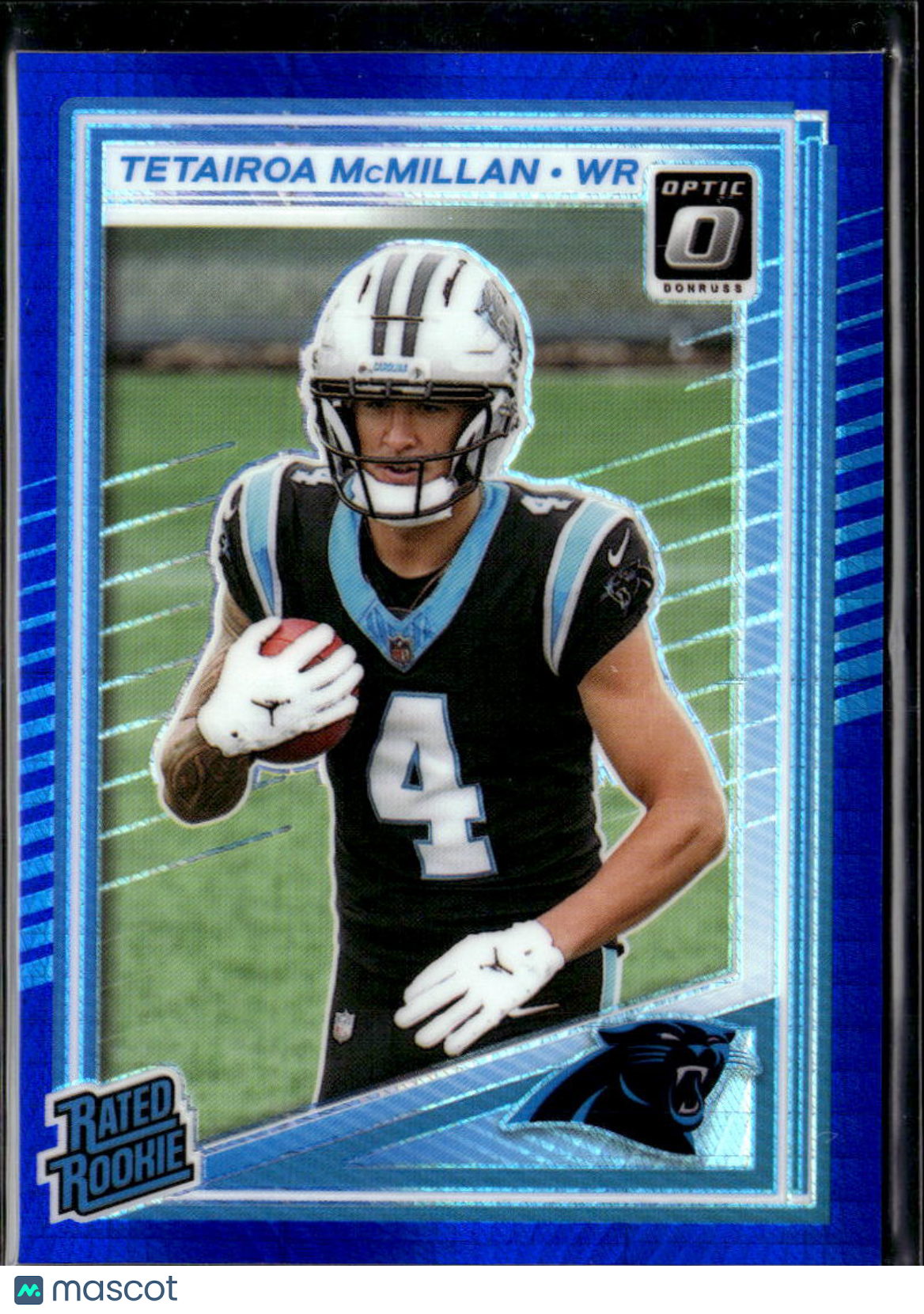 Tetairoa McMillan 2025 Optic Rated Rookie Blue Hyper Carolina Panthers