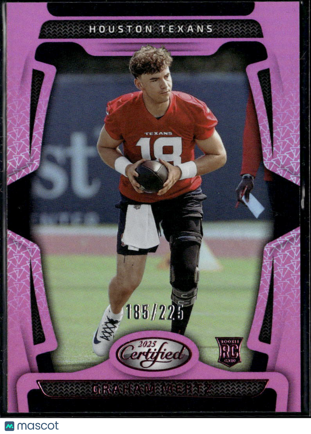 Graham Mertz 2025 Certified Pink Rookie RC 185/225 Houston Texans