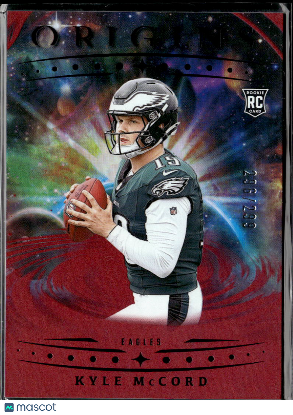Kyle McCord 2025 Origins Red Rookie RC /299 Philadelphia Eagles