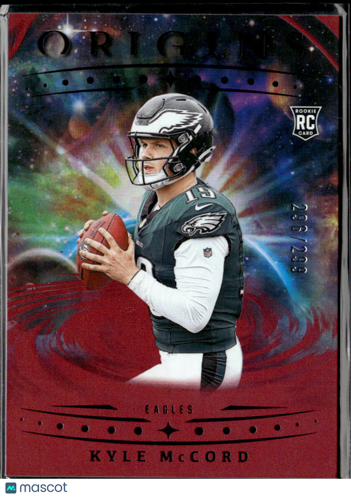 Kyle McCord 2025 Origins Red Rookie RC /299 Philadelphia Eagles