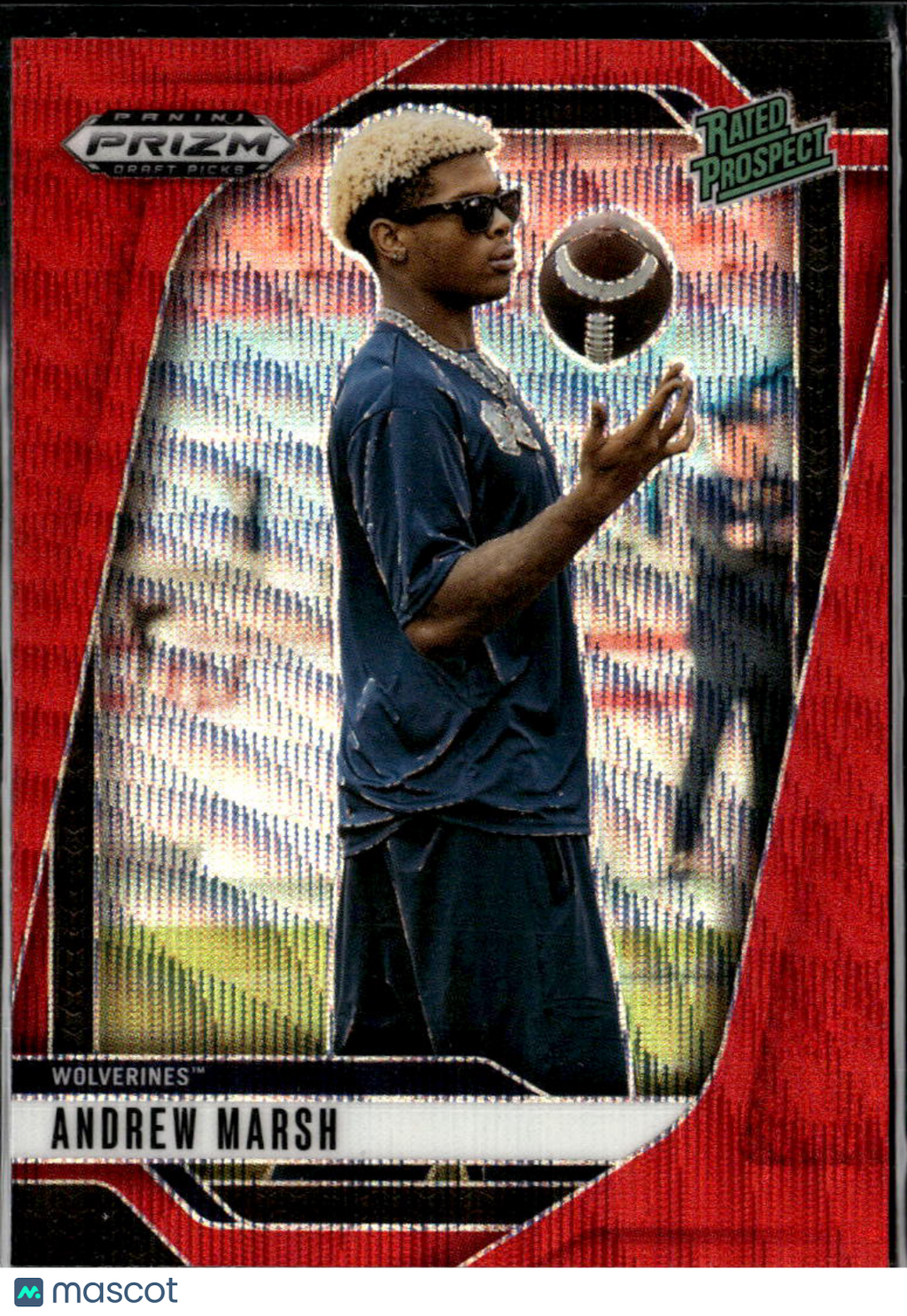 Andrew Marsh 2025 Prizm Draft Picks Red Wave Rookie Michigan Wolverines