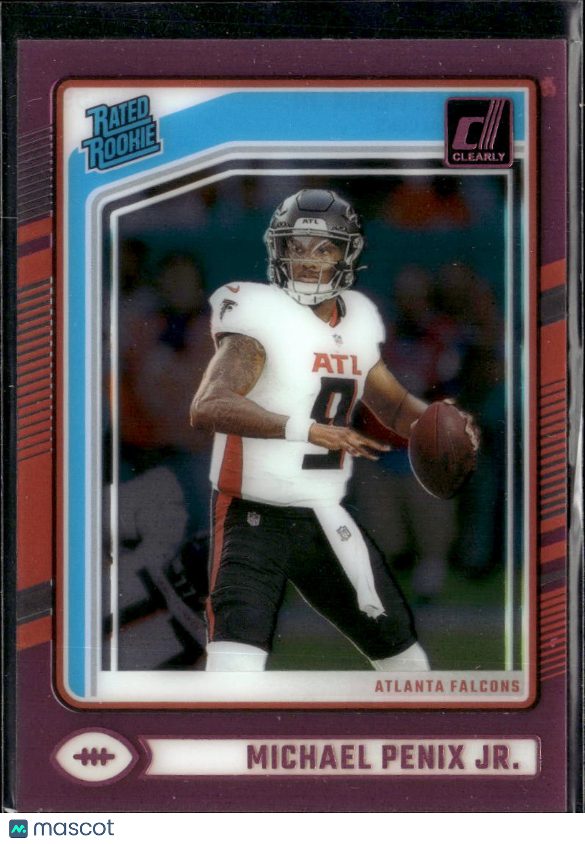 Michael Penix Jr. 2024 Clearly Donruss Rated Rookie Pink RC Atlanta Falcons