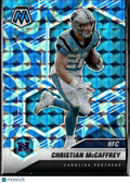 Christian McCaffrey 2021 Mosaic Blue Reactive Prizm Carolina Panthers