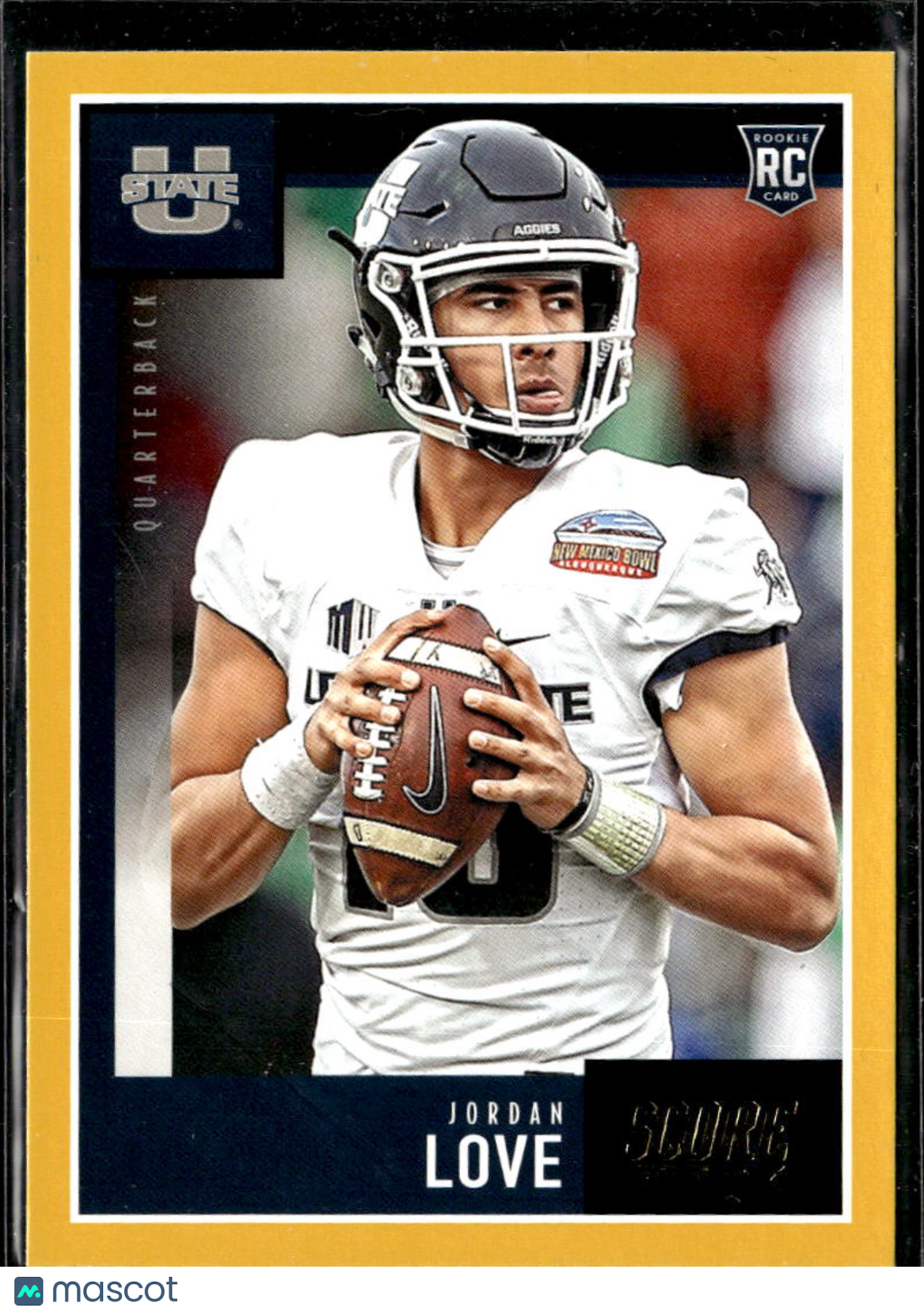 Jordan Love 2020 Score GOLD Rookie RC Utah State Packers