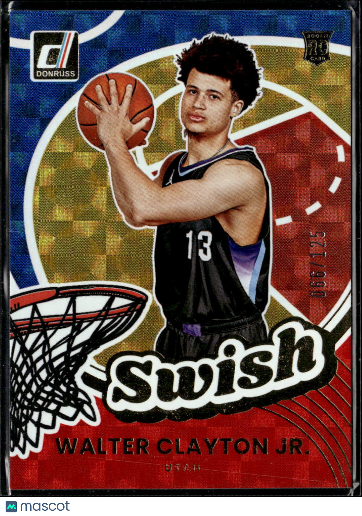 Walter Clayton Jr. 2025 Donruss Swish RC Rokie 66/125 Utah Utes