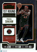 Pascal Siakam 2024 Contenders 1st Round Ticket 67/149 Toronto Raptors