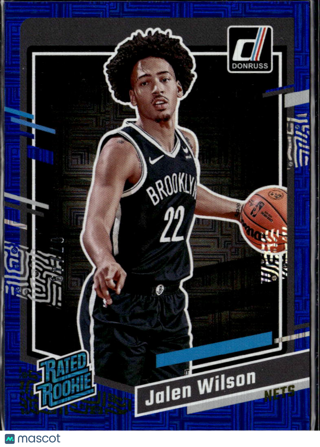 Jalen Wilson 2023 Donruss Rated Rookie Blue 7/49 Brooklyn Nets