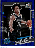 Jalen Wilson 2023 Donruss Rated Rookie Blue 7/49 Brooklyn Nets