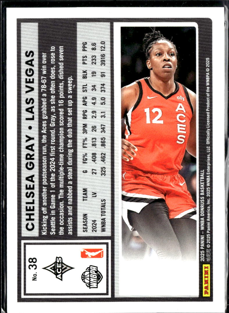Chelsea Gray 2025 Donruss Red 171/299 Las Vegas Aces