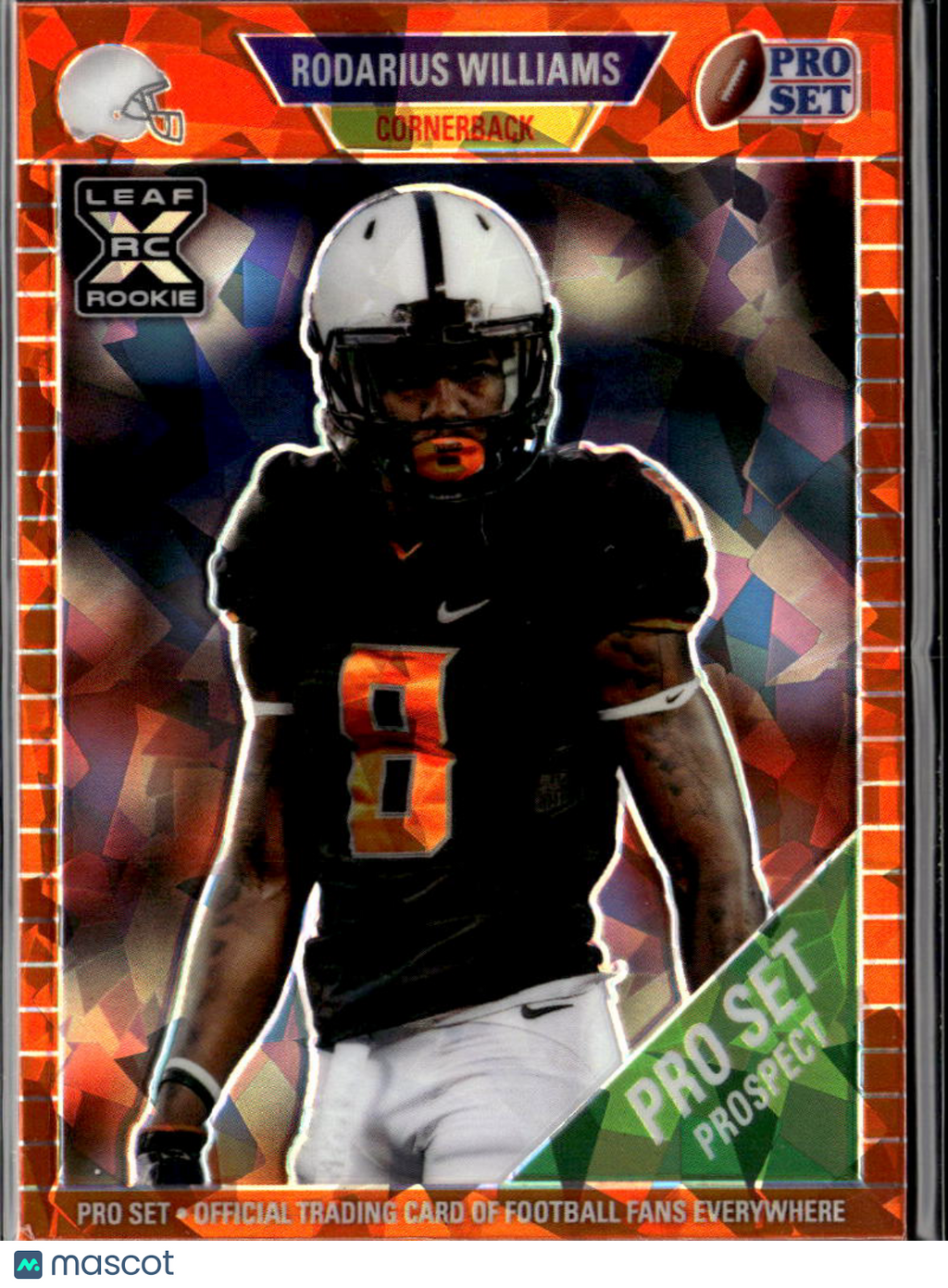 Rodarius Williams 2021 Leaf Pro Set RC Orange Rookie Oklahoma State OSU 7/7