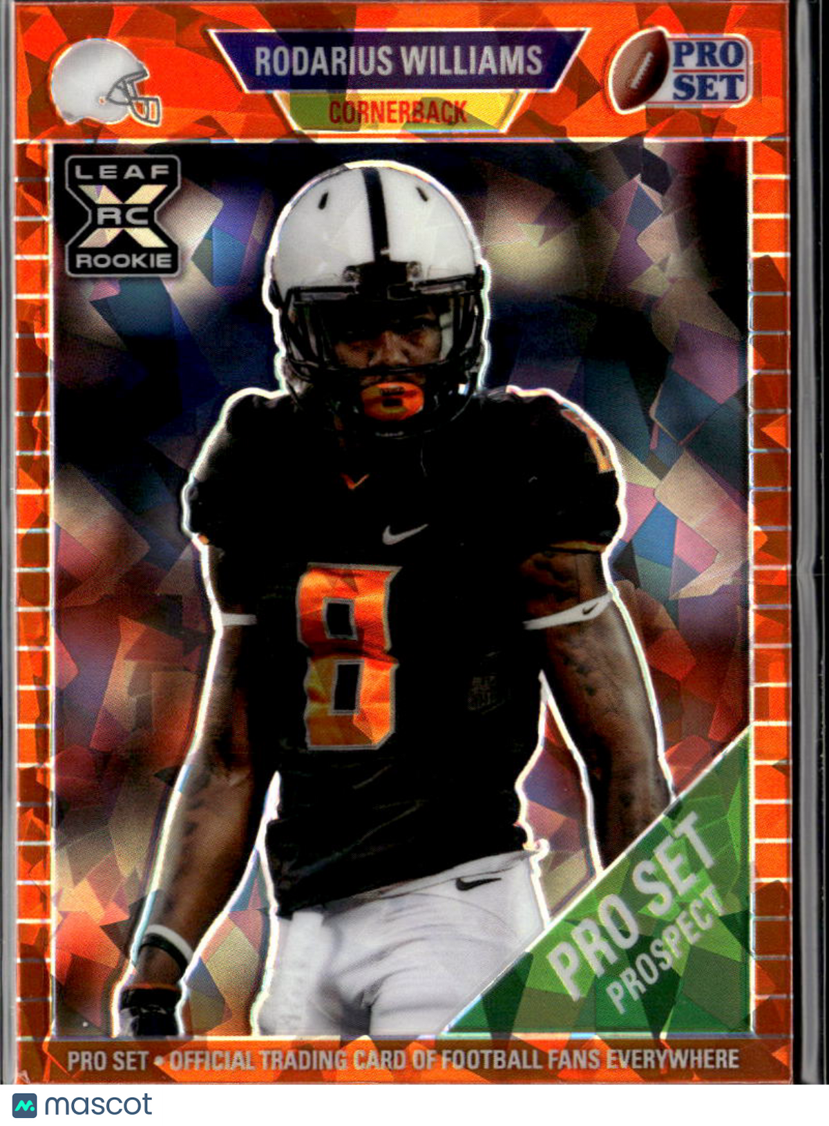Rodarius Williams 2021 Leaf Pro Set RC Orange Rookie Oklahoma State OSU 7/7