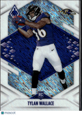Tylan Wallace 2021 Phoenix White Shimmer SSP RC OSU Baltimore Ravens