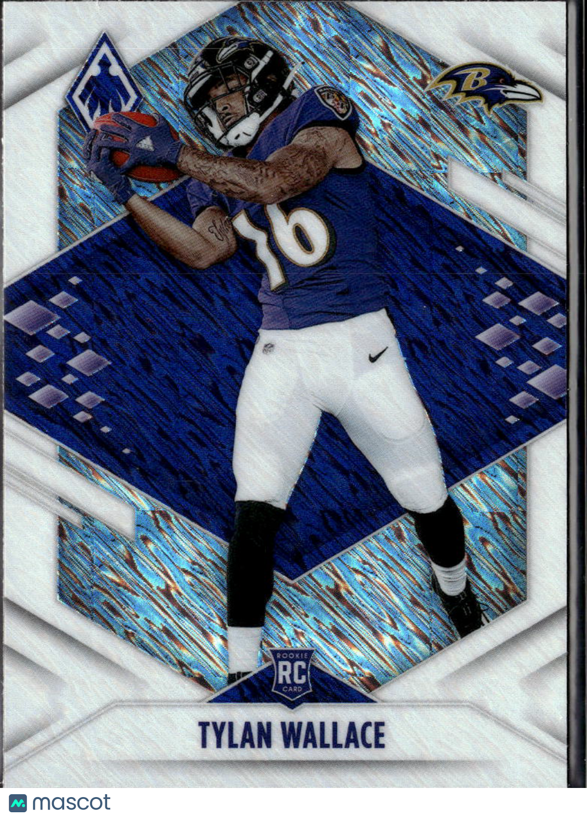 Tylan Wallace 2021 Phoenix White Shimmer SSP RC OSU Baltimore Ravens