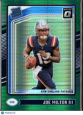 Joe Milton III 2024 Optic Rated Rookie Green Hyper New England Patriots