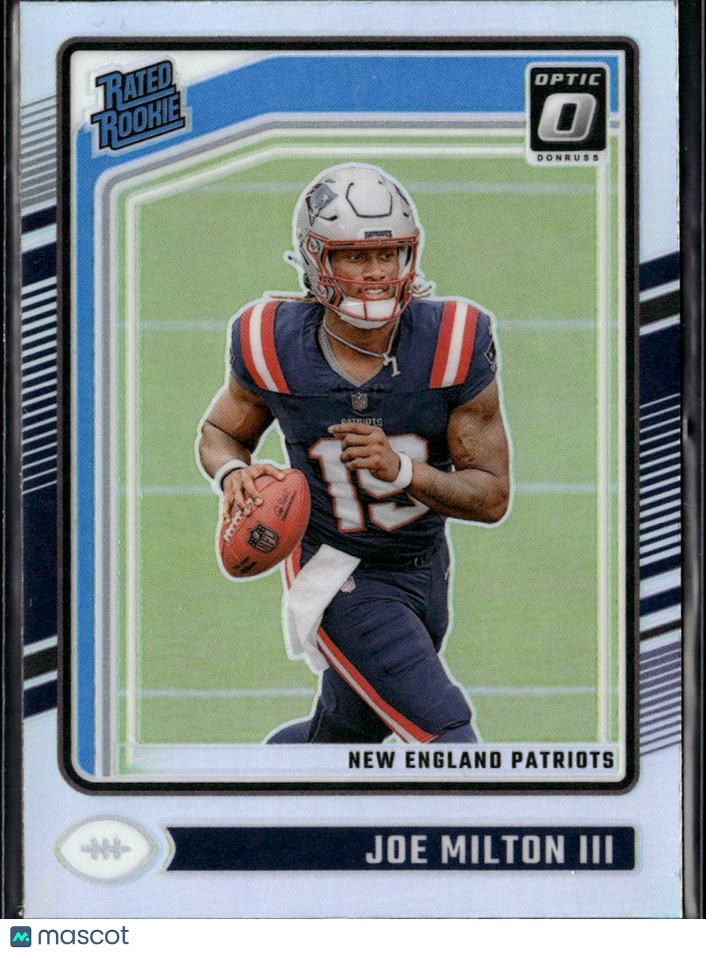 Joe Milton III 2024 Optic Rated Rookie Holo New England Patriots