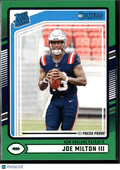 Joe Milton III 2024 Donruss Rated Rookie Green New England Patriots