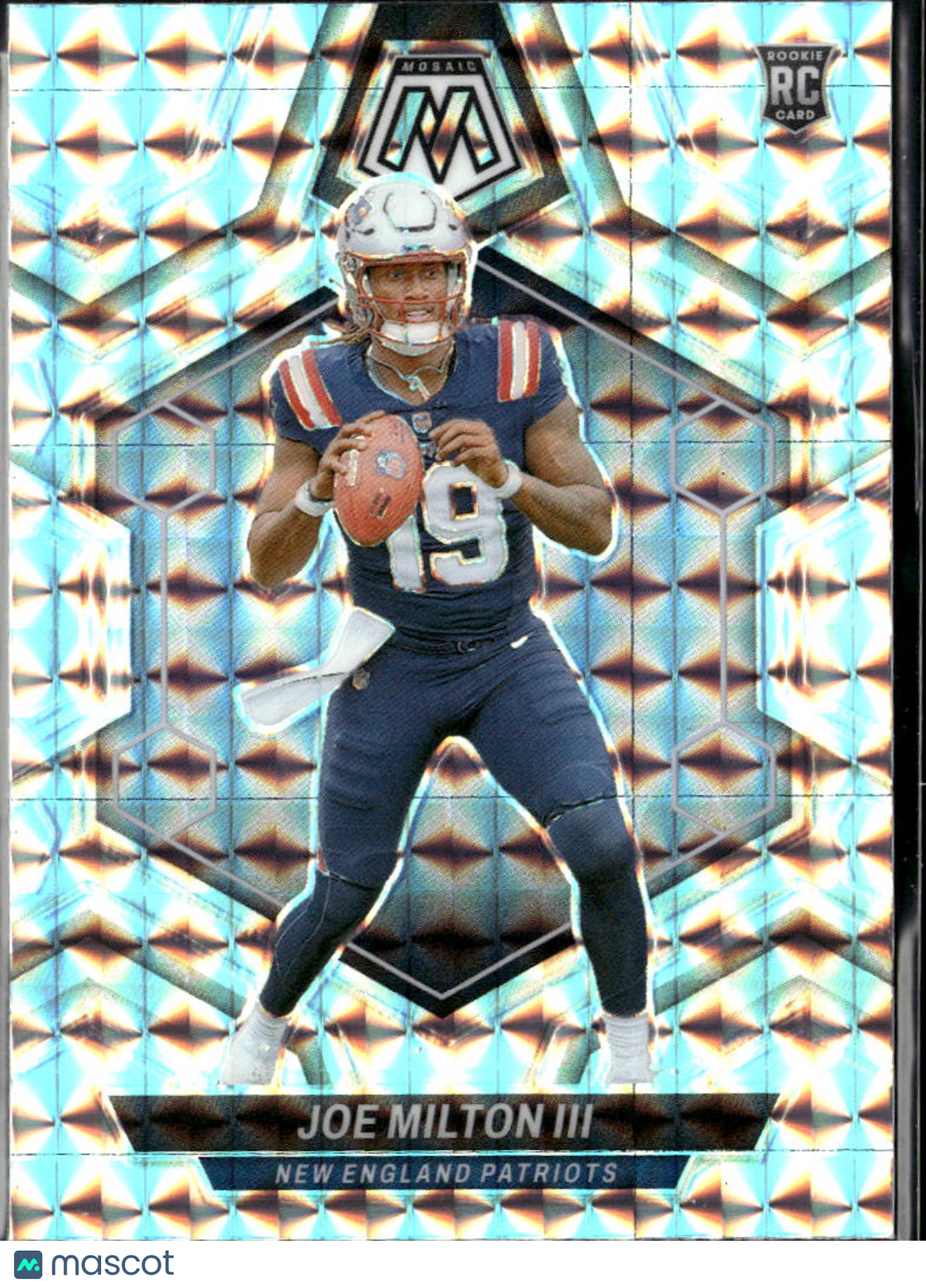 Joe Milton III 2024 Mosaic Mosaics Prizm Rookie New England Patriots