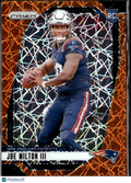 Joe Milton III 2024 Prizm RC Orange Lazer New England Patriots