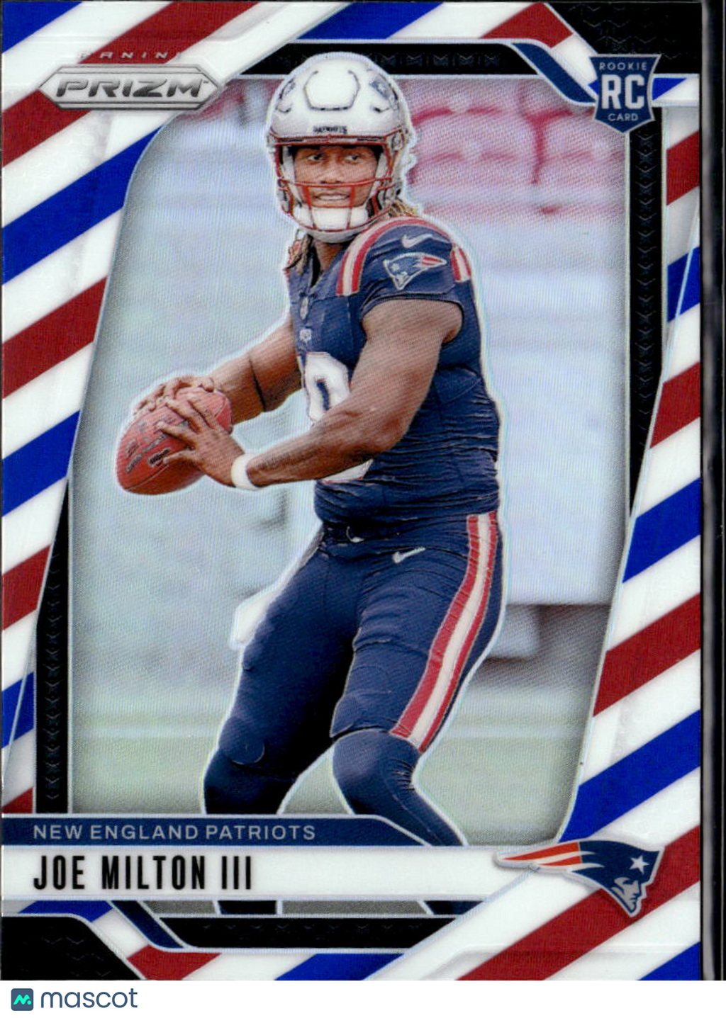Joe Milton III 2024 Panini Prizm RC Red White and Blue New England Patriots