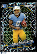 Omarion Hampton 2025 Prizm RC Lazer Rookie Los Angeles Chargers