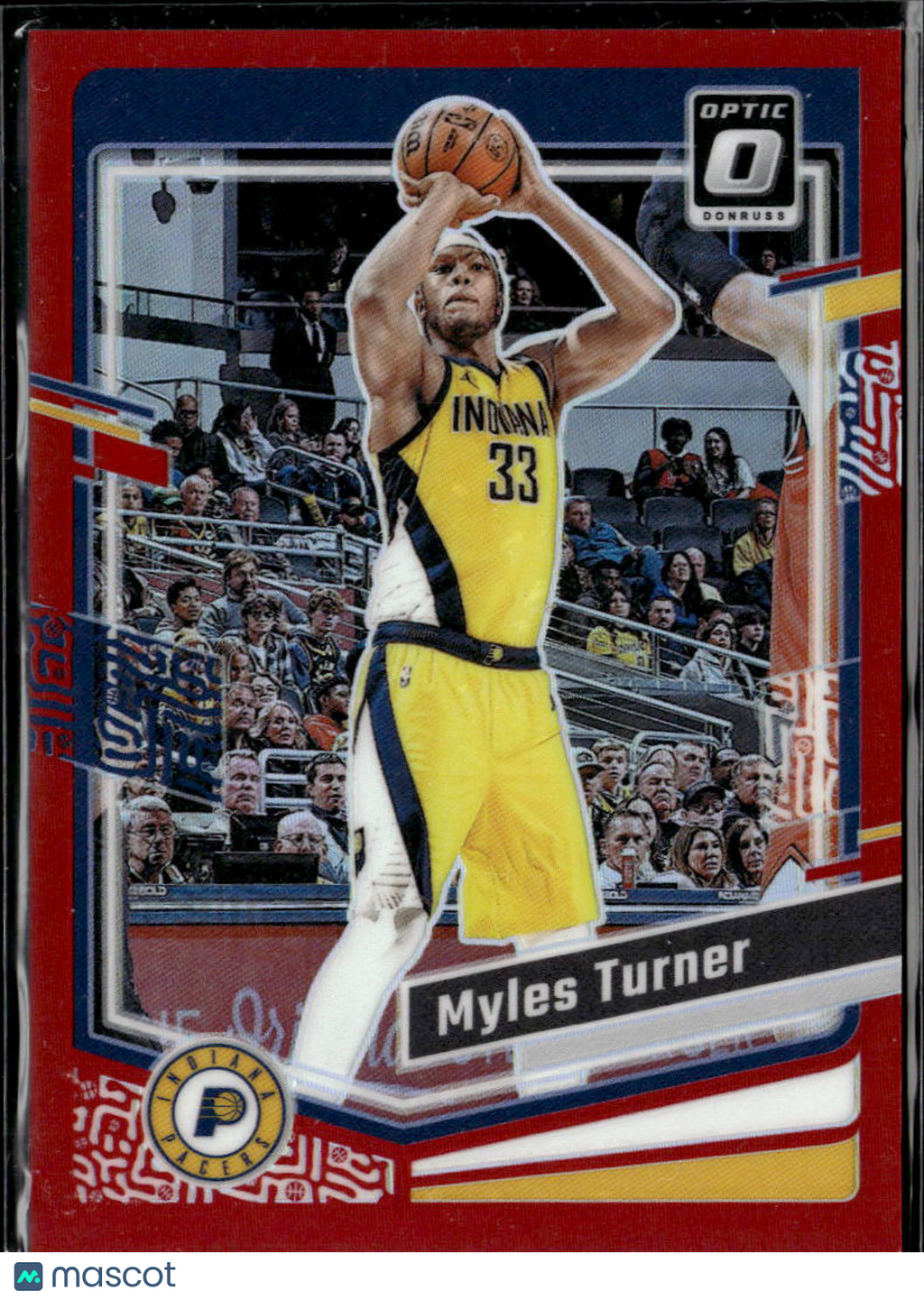 Myles Turner 2023-24 Optic Red Prizm 13/99 Indiana Pacers