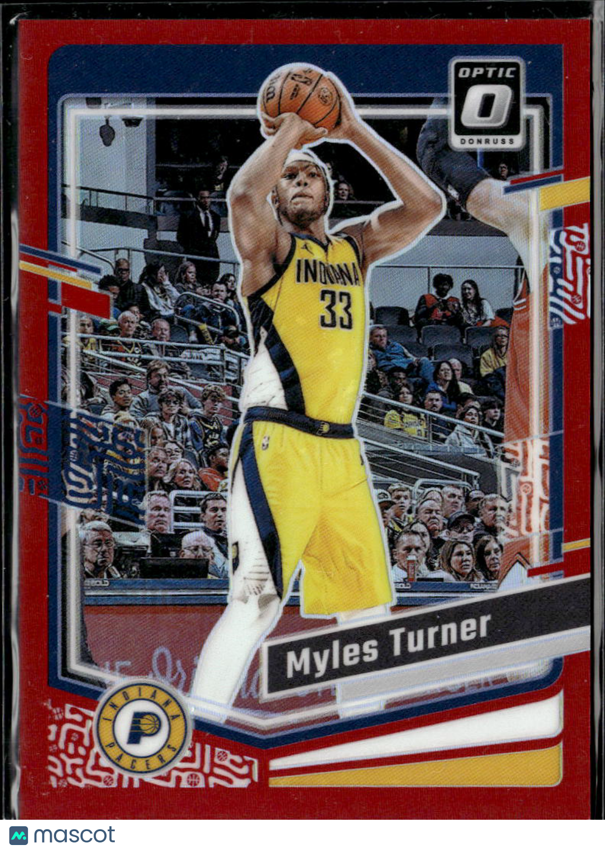 Myles Turner 2023-24 Optic Red Prizm 13/99 Indiana Pacers
