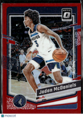 Jaden McDaniels 2023-24 Optic Red Prizm 32/99 Minnesota Timberwolves