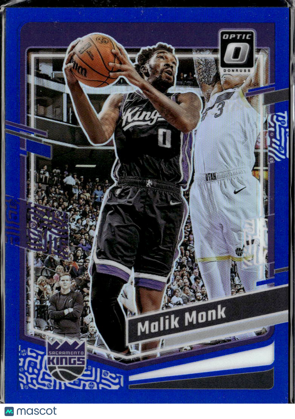 Malik Monk 2023-24 Optic Blue Prizm 8/49 Sacramento Kings