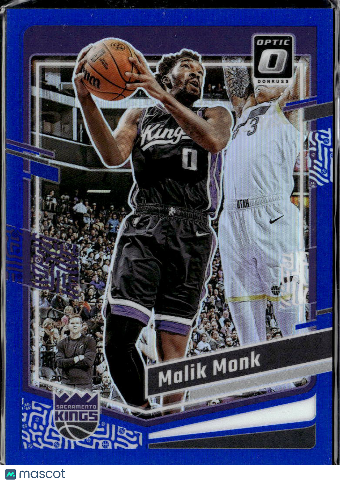 Malik Monk 2023-24 Optic Blue Prizm 8/49 Sacramento Kings