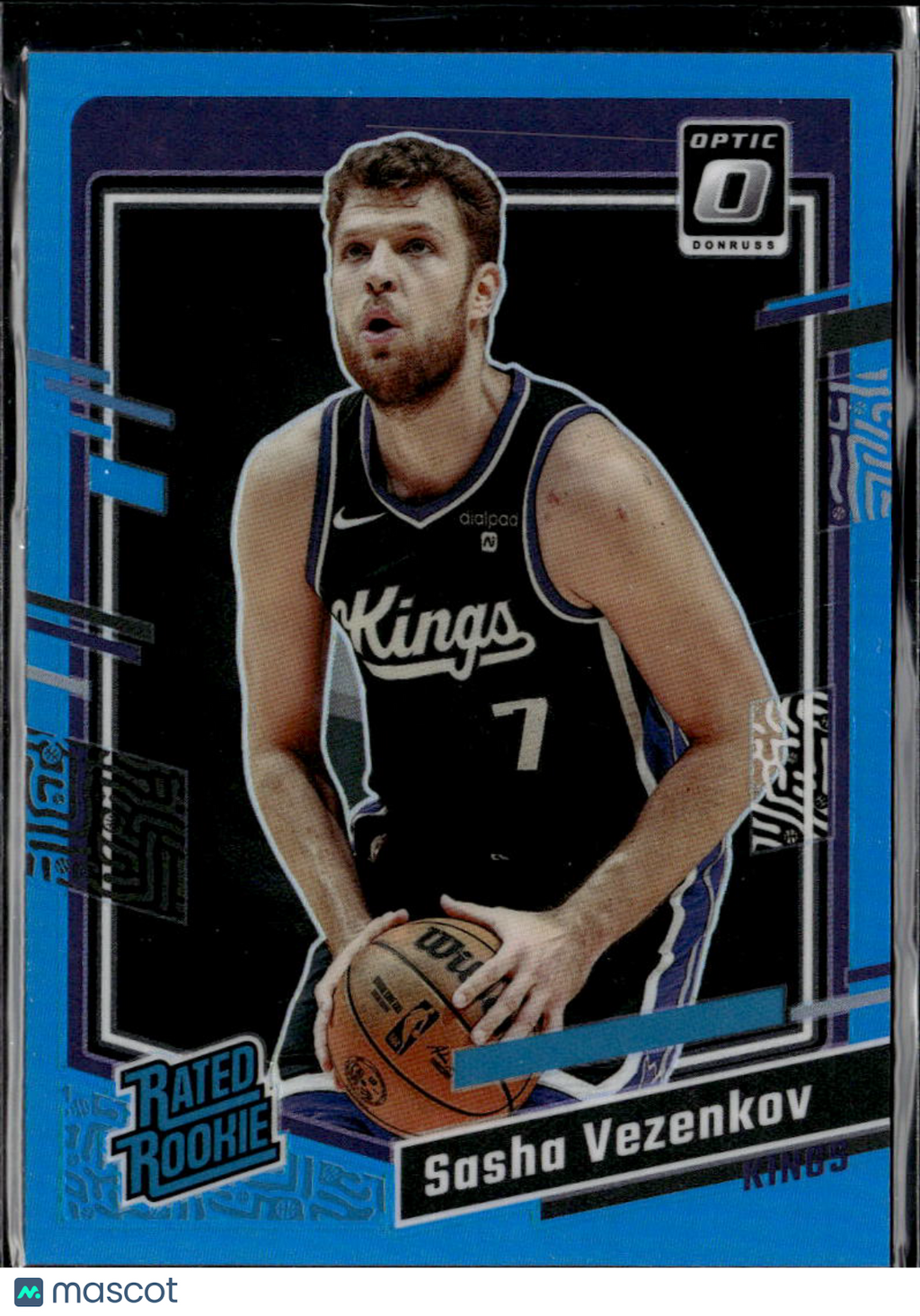 Sasha Vezenkov 2023-24 Optic Rated Rookie Aqua Prizm 238/249 Sacramento Kings