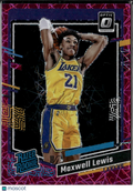 Maxwell Lewis 2023-24 Optic Rated Rookie Pink Velocity 55/79 Los Angeles Lakers