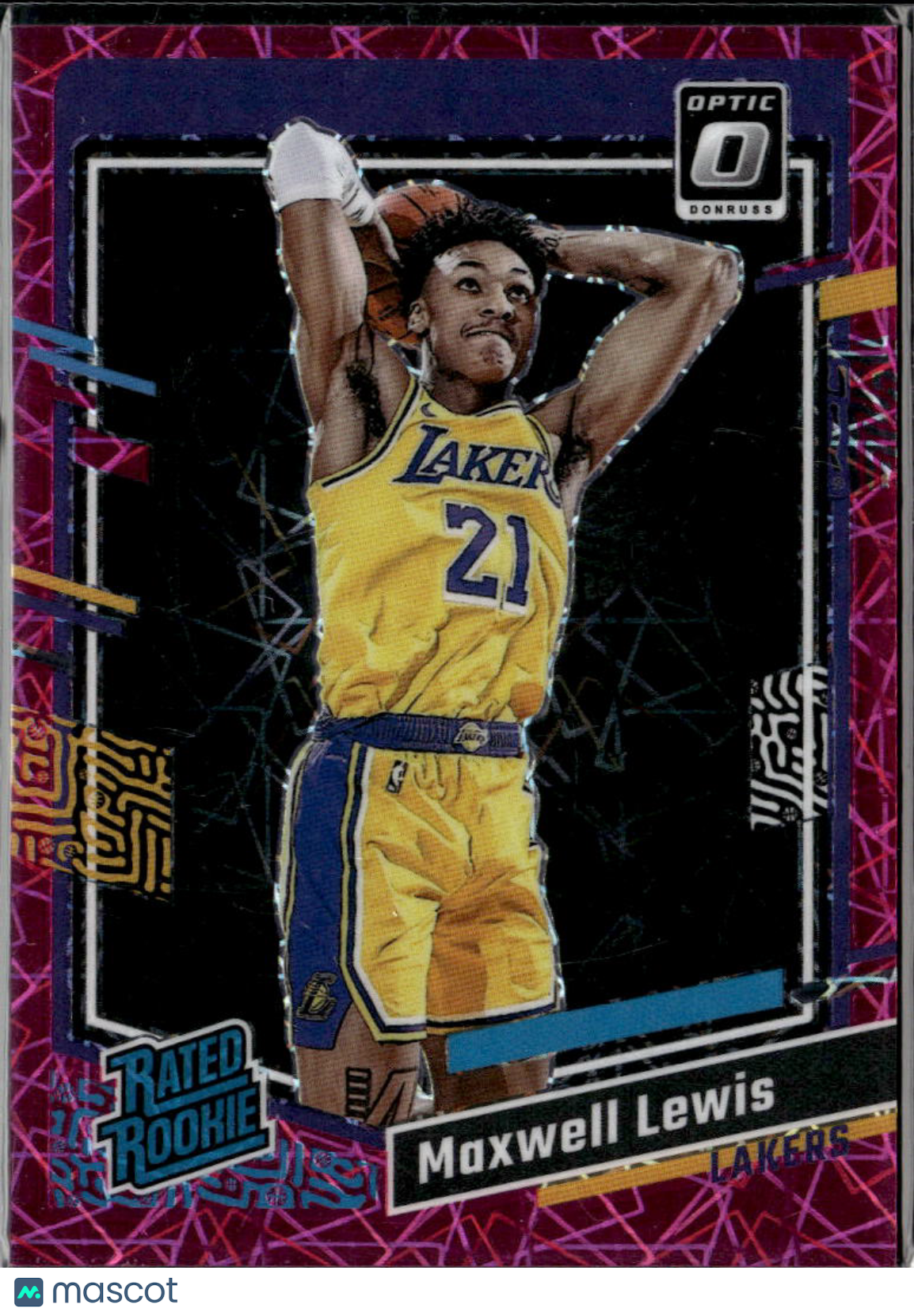 Maxwell Lewis 2023-24 Optic Rated Rookie Pink Velocity 55/79 Los Angeles Lakers