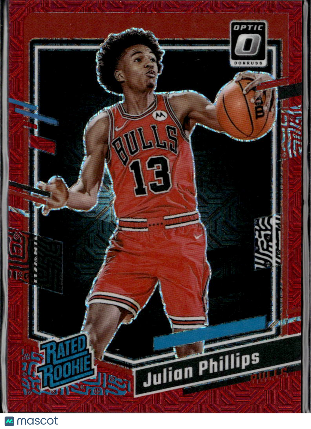Julian Phillips 2023-24 Optic Rated Rookie Red Choice 10/88 Chicago Bulls
