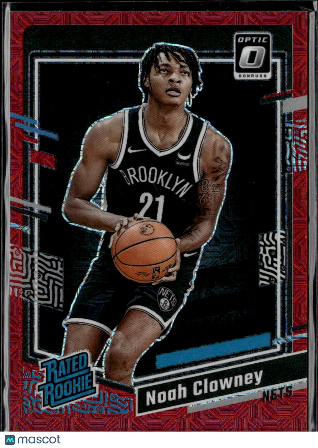 Noah Clowney 2023-24 Optic Rated Rookie Red Choice 79/88 Brooklyn Nets