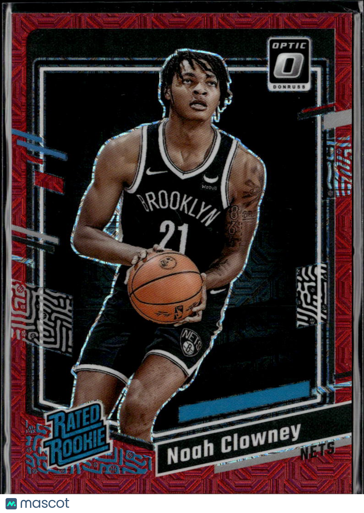 Noah Clowney 2023-24 Optic Rated Rookie Red Choice 79/88 Brooklyn Nets
