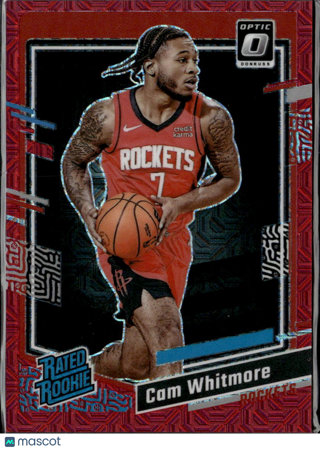 Cam Whitmore 2023-24 Optic Rated Rookie Red Choice 57/88 Houston Rockets